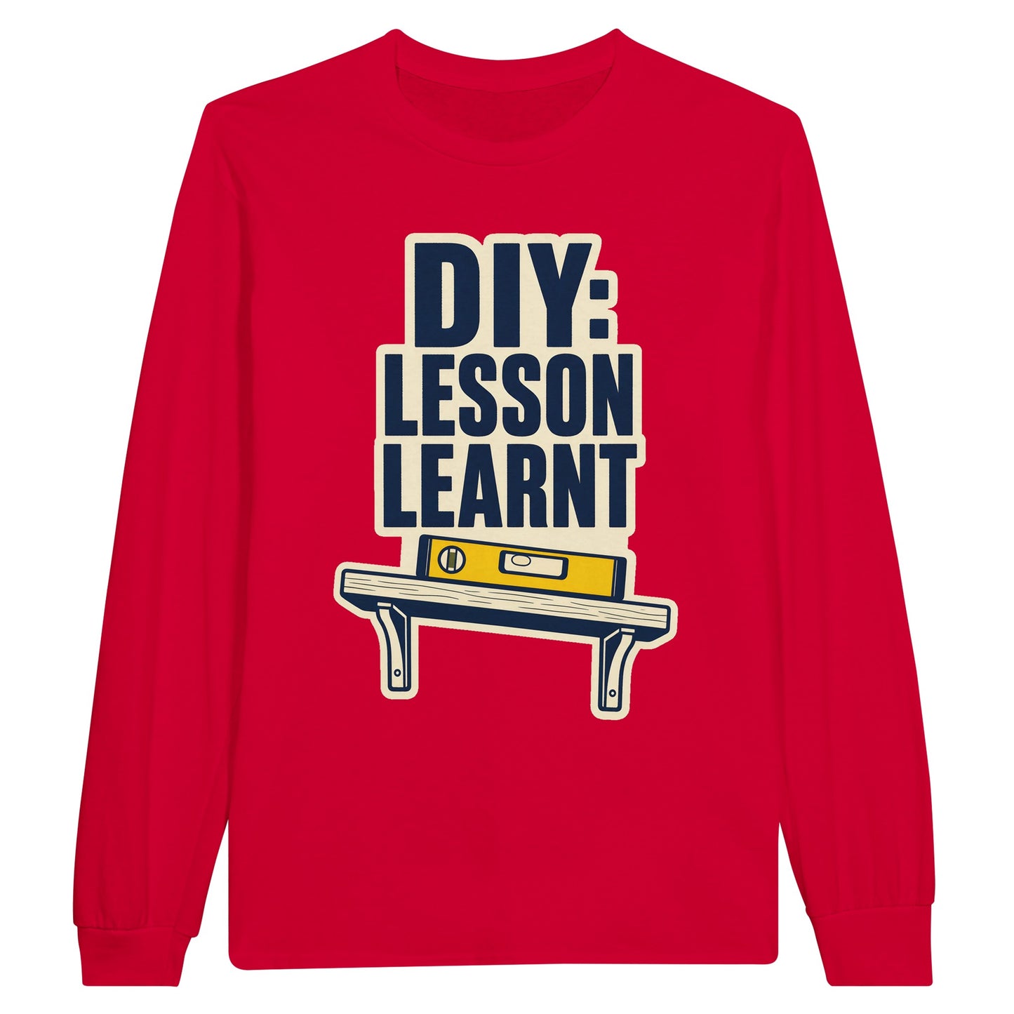 DIY: Lesson Learnt Wonky Shelf Graphic Long-Sleeve T-shirt — product view 9