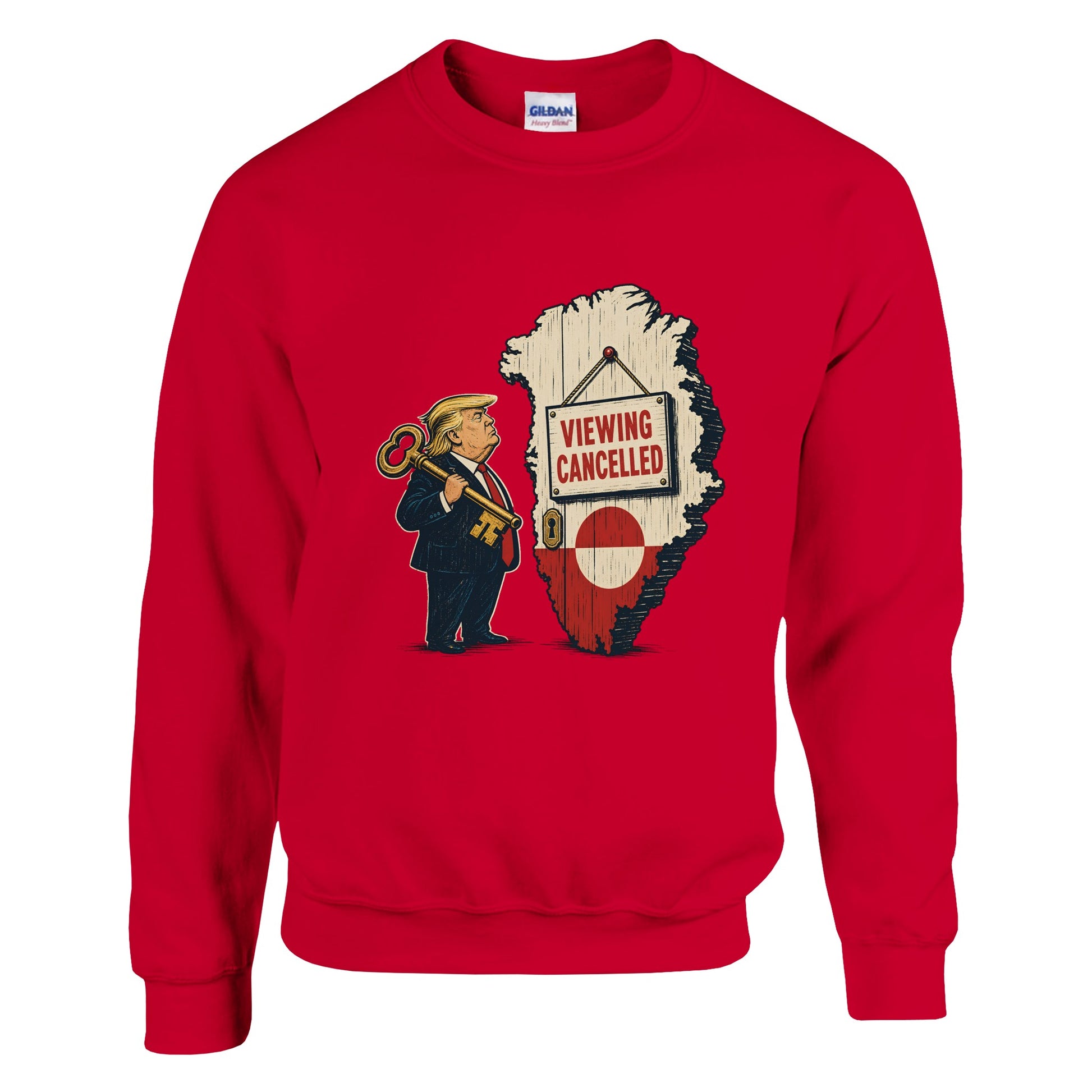Viewing Cancelled — Greenland Political Satire Sweatshirt — product view 15