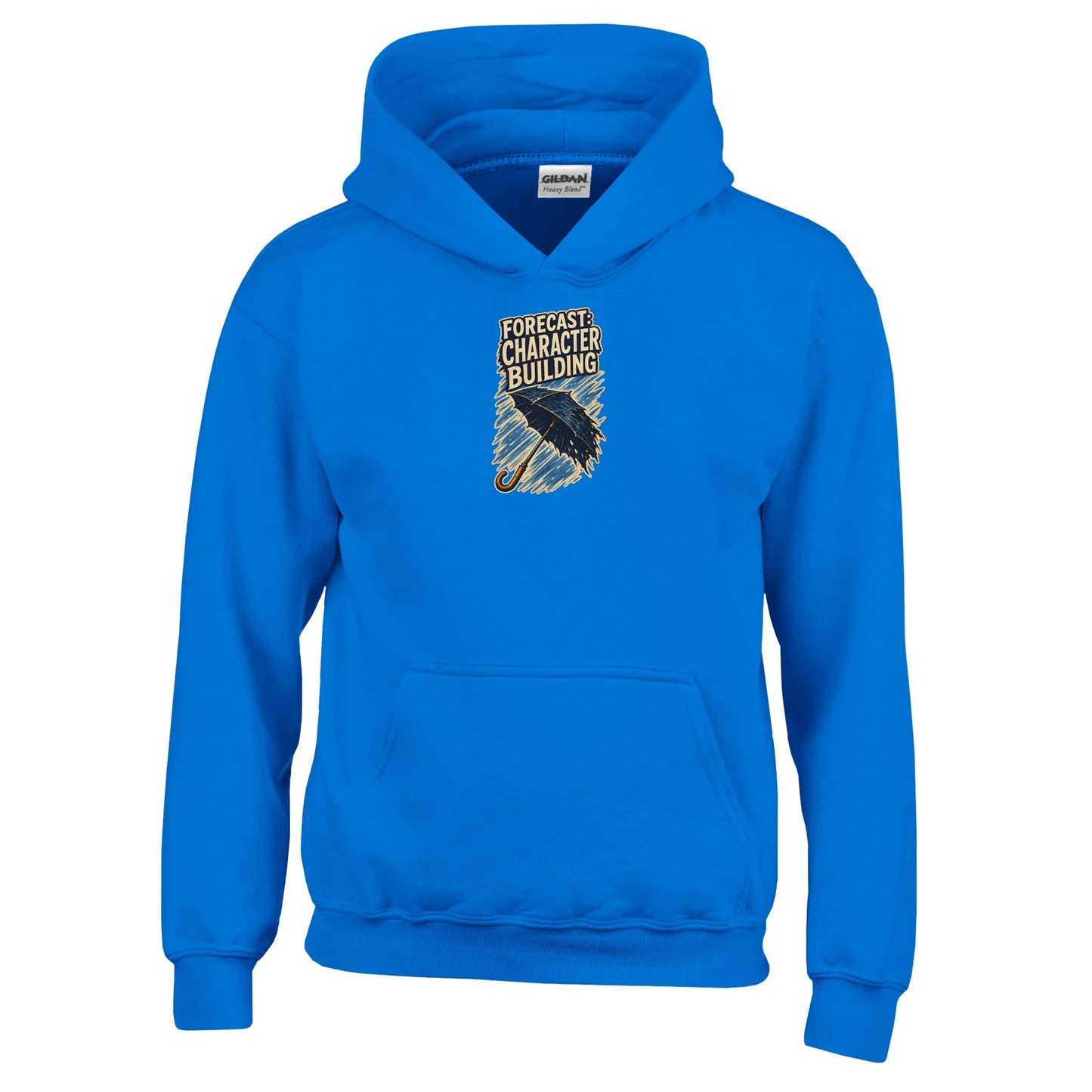 Forecast: Character Building – British Weather Kids' Hoodie — product view 11