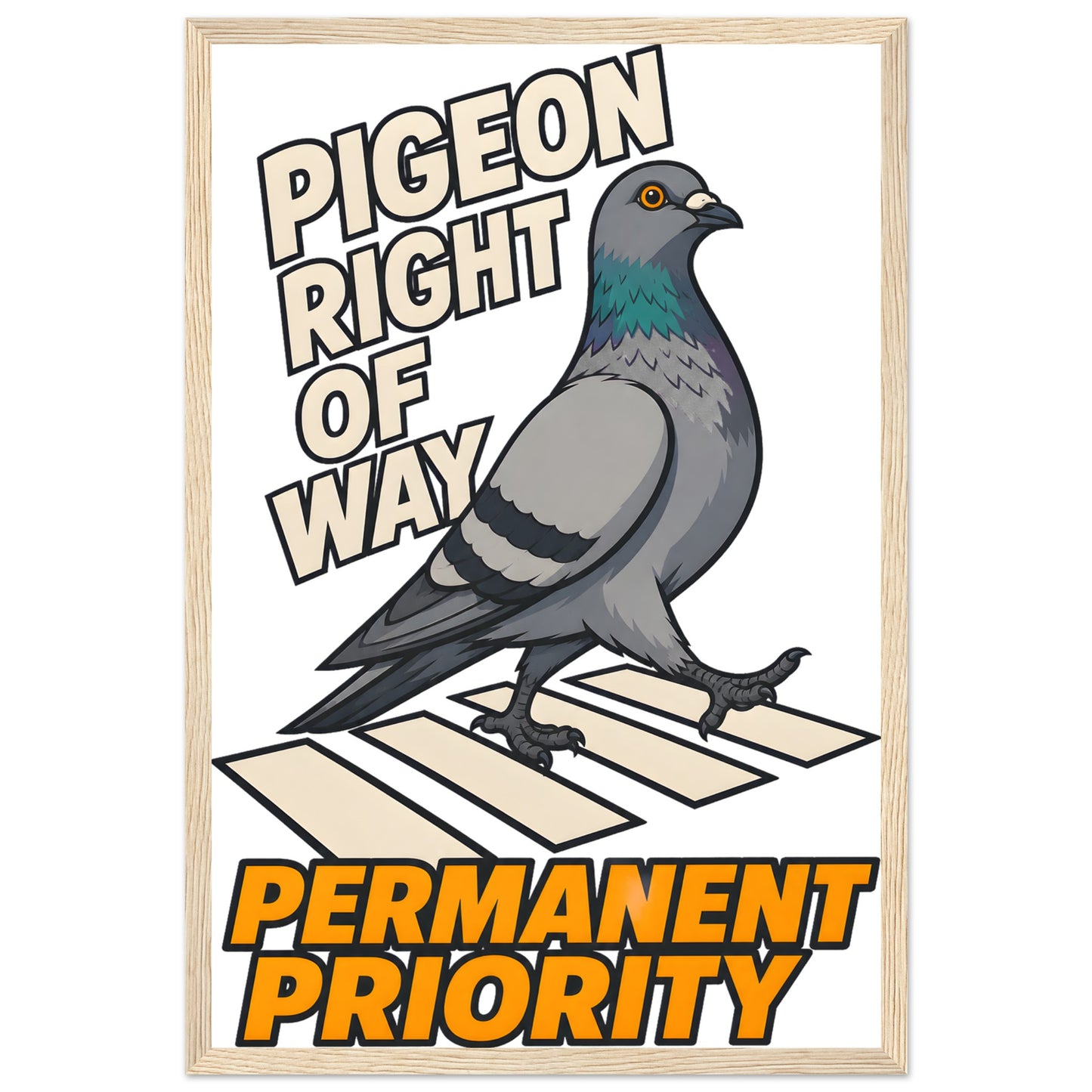 Pigeon Right of Way Framed Wall Art — product view 3