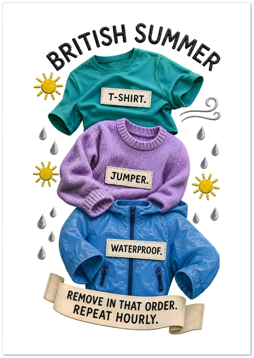 British Summer: Repeat Layers Hourly Greeting Card Pack — product view 2