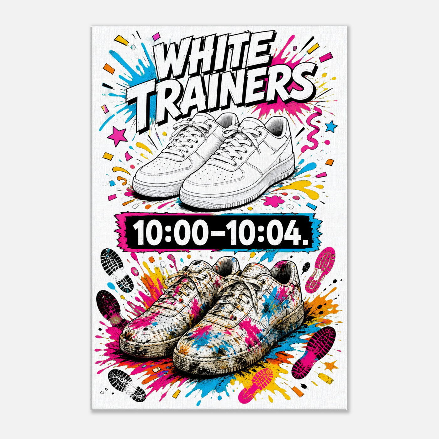 White Trainers: 10:00–10:04 Canvas