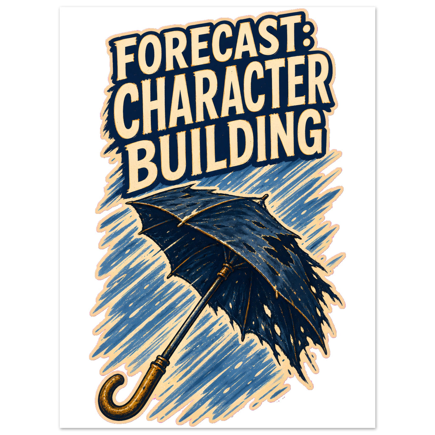 Forecast: Character Building – British Weather Aluminium Print