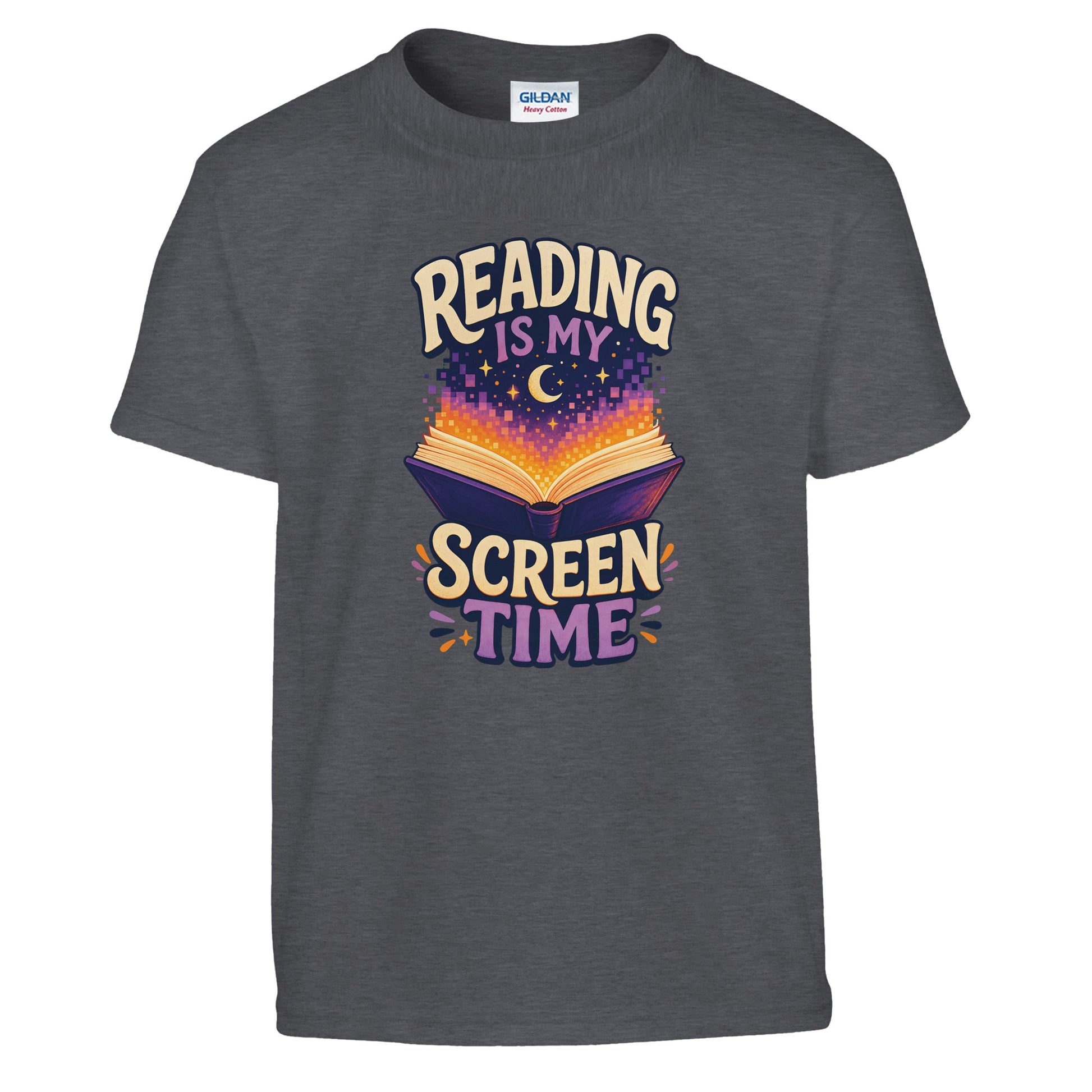 Reading Is My Screen Time Book Graphic Kids' T-shirt — product view 12