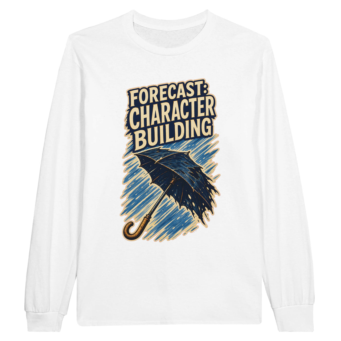 Forecast: Character Building – British Weather Long-Sleeve T-shirt