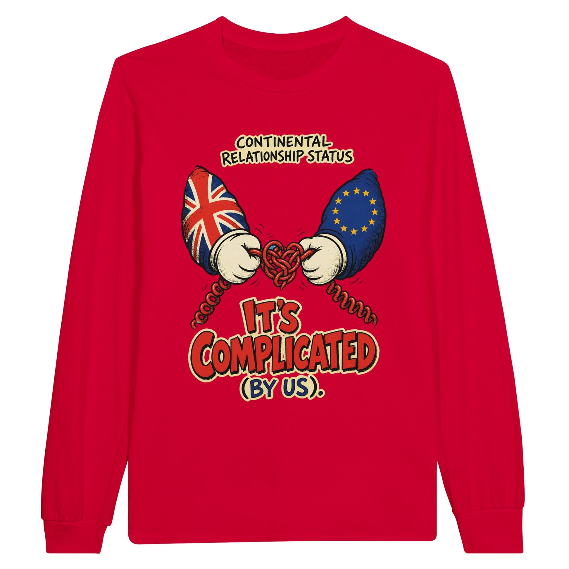 It's Complicated (By Us) UK–EU 1990s Cartoon Long-Sleeve T-shirt — product view 9