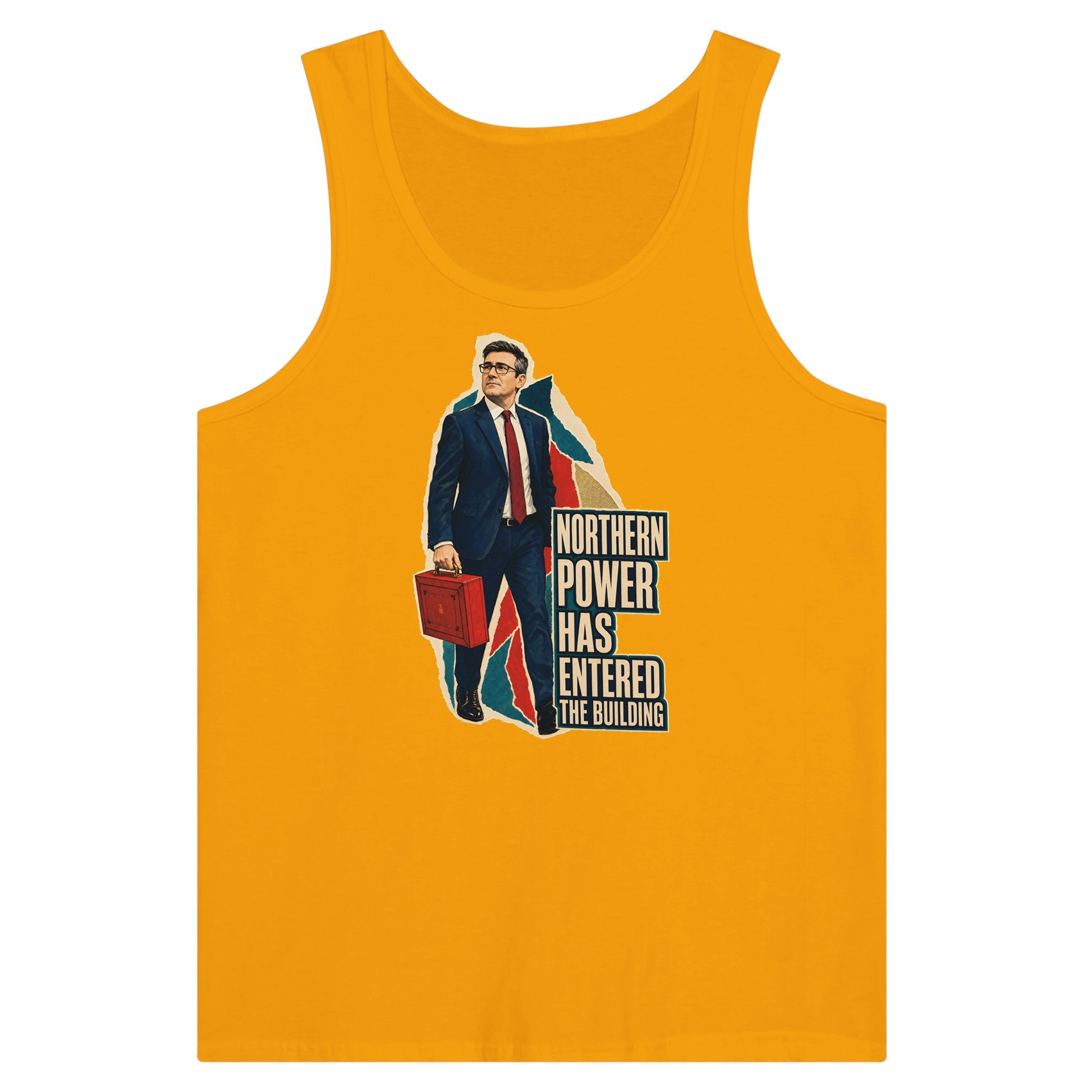 Northern Power Has Entered the Building Tote Bag Premium Unisex Tank Top — product view 11