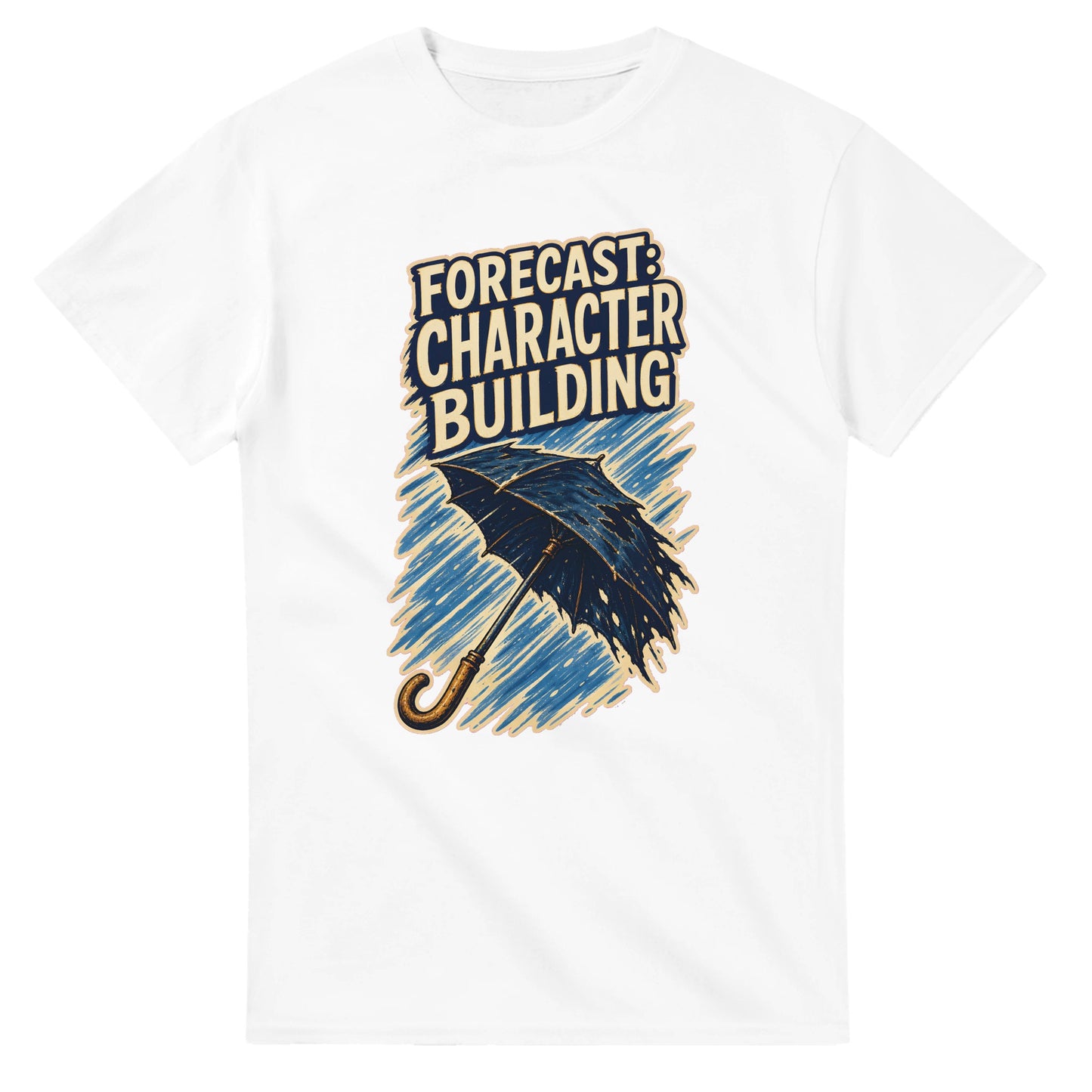 Forecast: Character Building – British Weather T-Shirt & Print — product view 1
