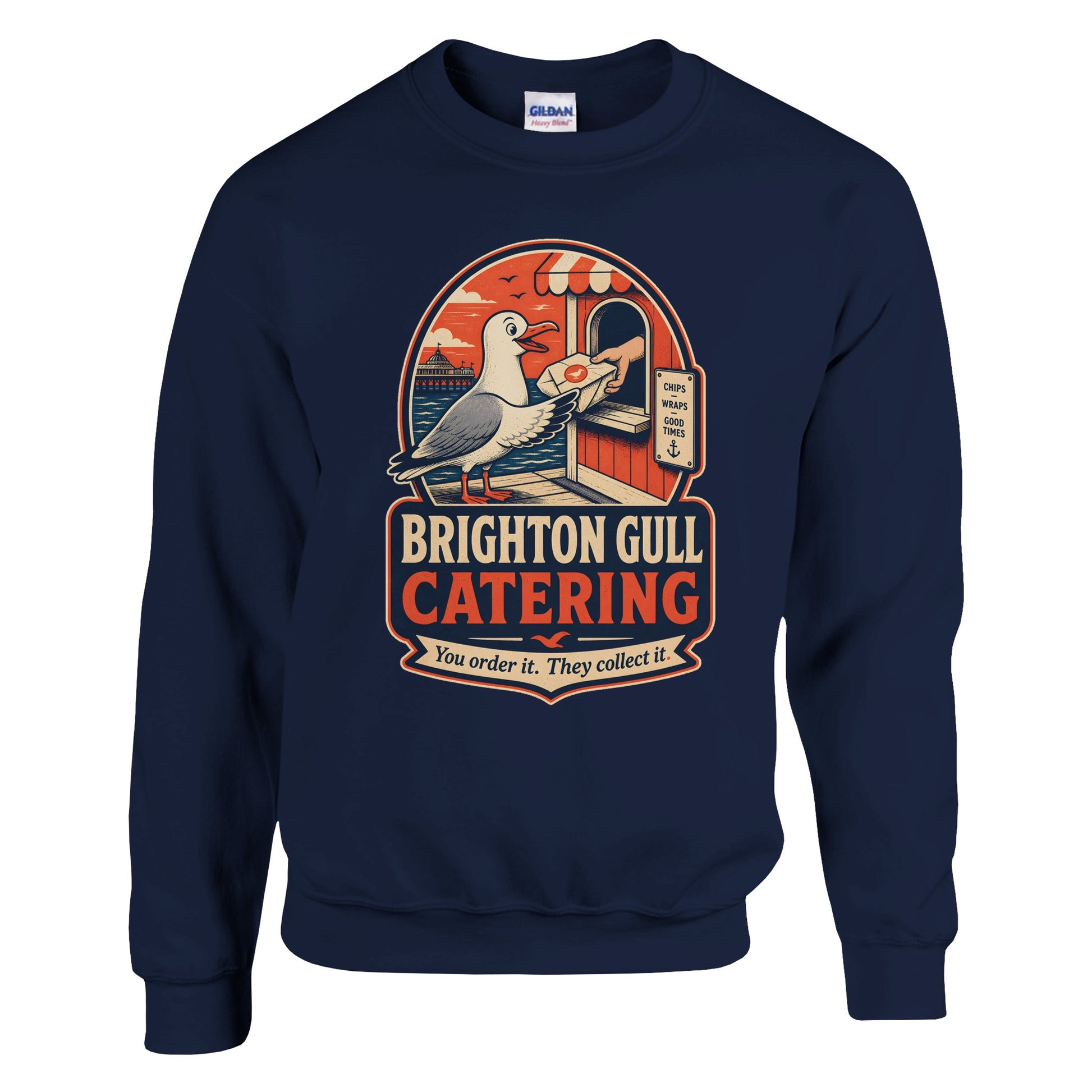 Brighton Gull Catering — Illustrated Sweatshirt — product view 13