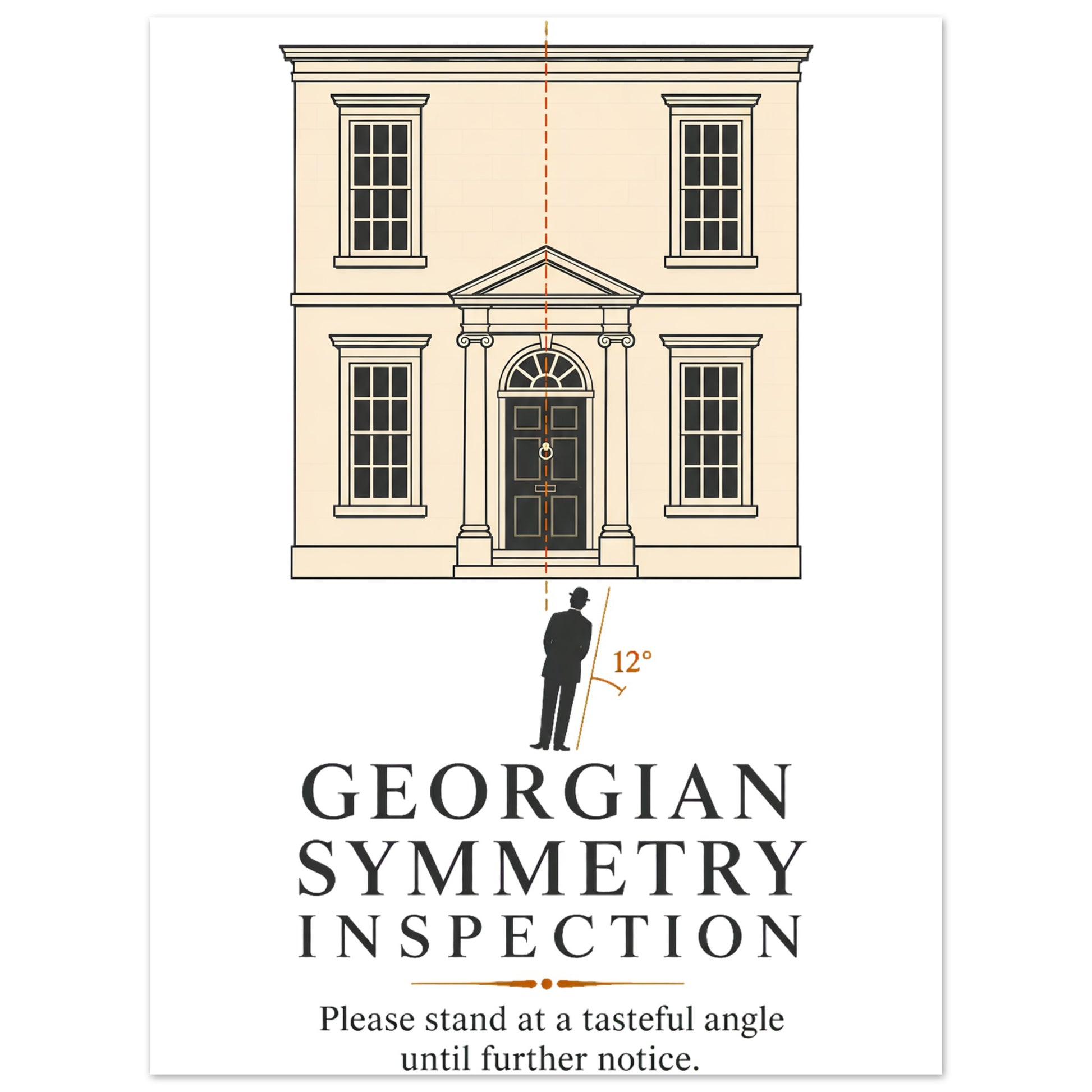 Georgian Symmetry Inspection — Bath Aluminium Print — product view 1