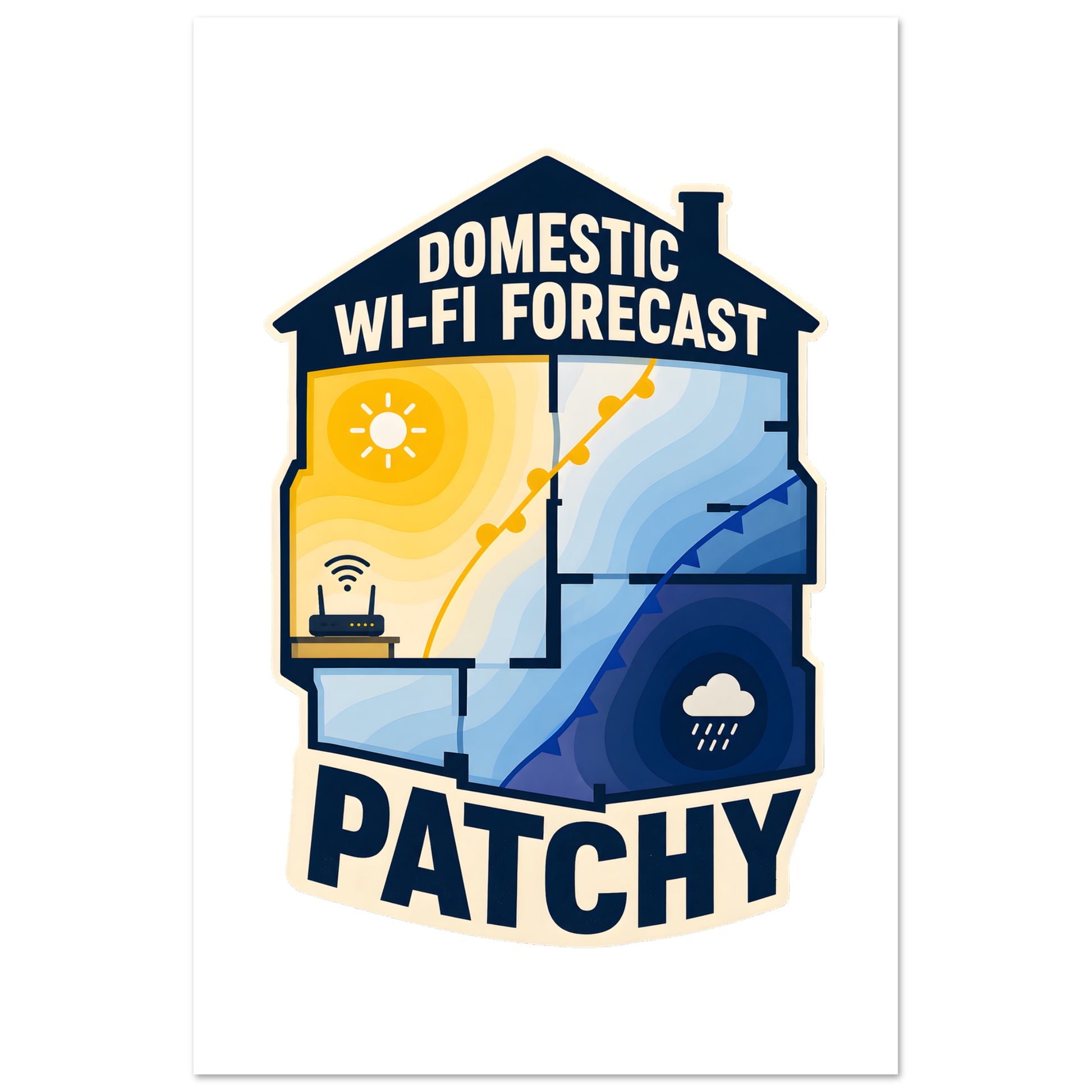 Domestic Wi-Fi Forecast Patchy Poster — product view 6