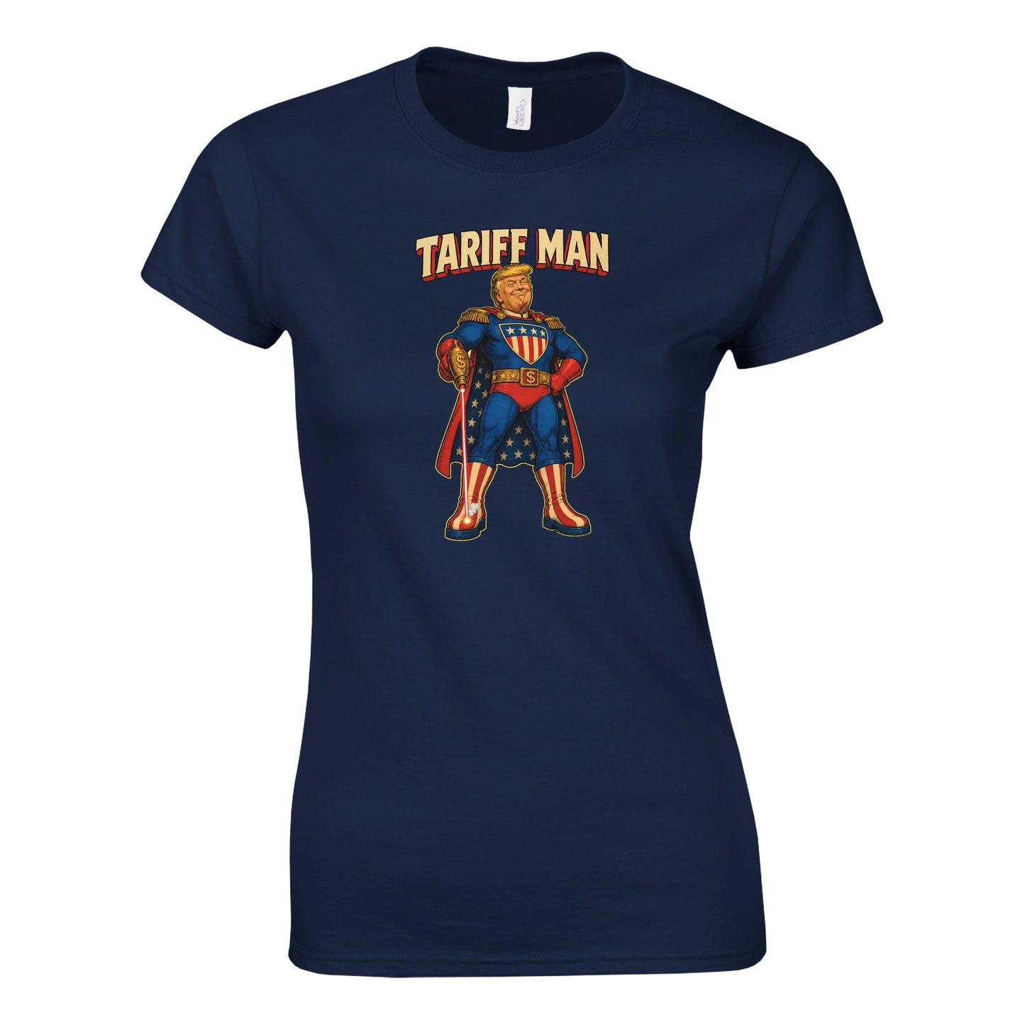 Tariff Man – Self-Shot Satire Women's T-shirt — product view 8