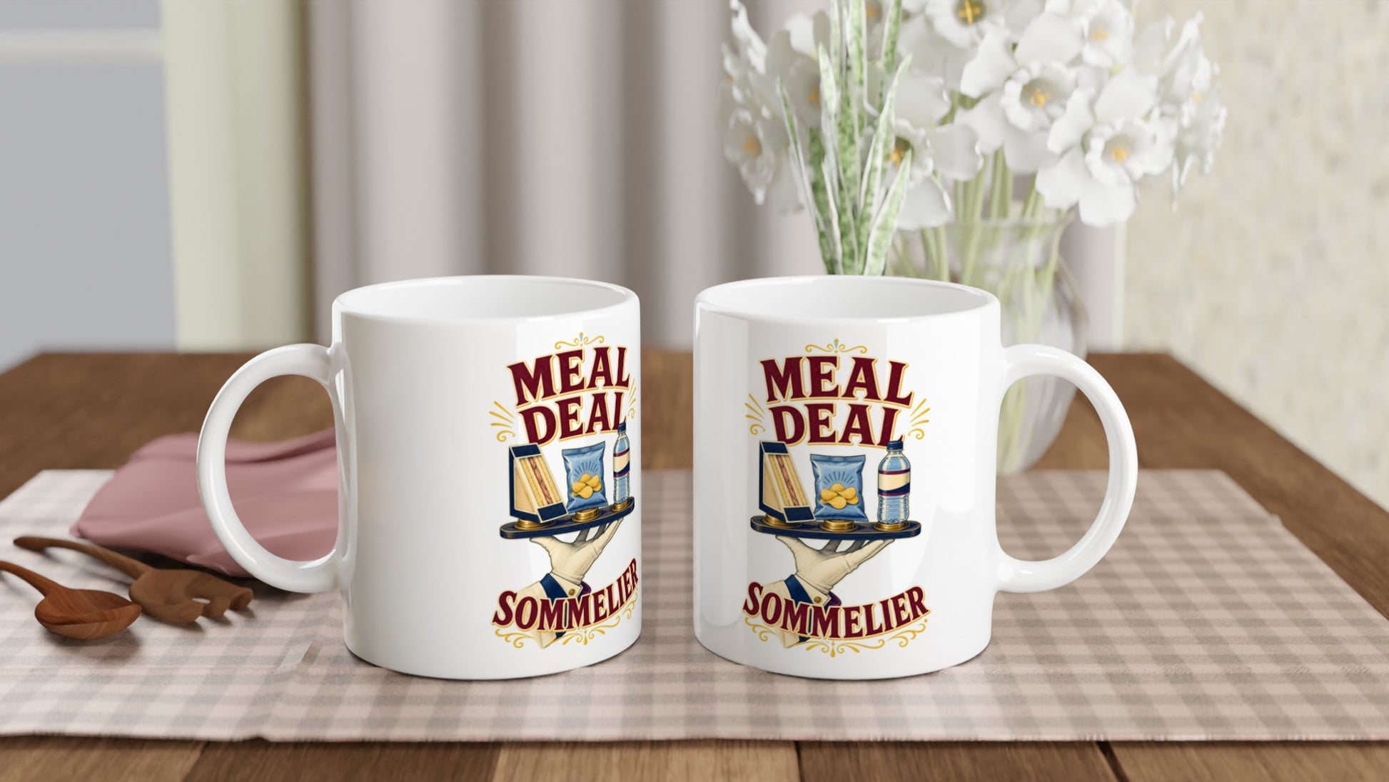 Meal Deal Sommelier British Lunch Design Mug — product view 4