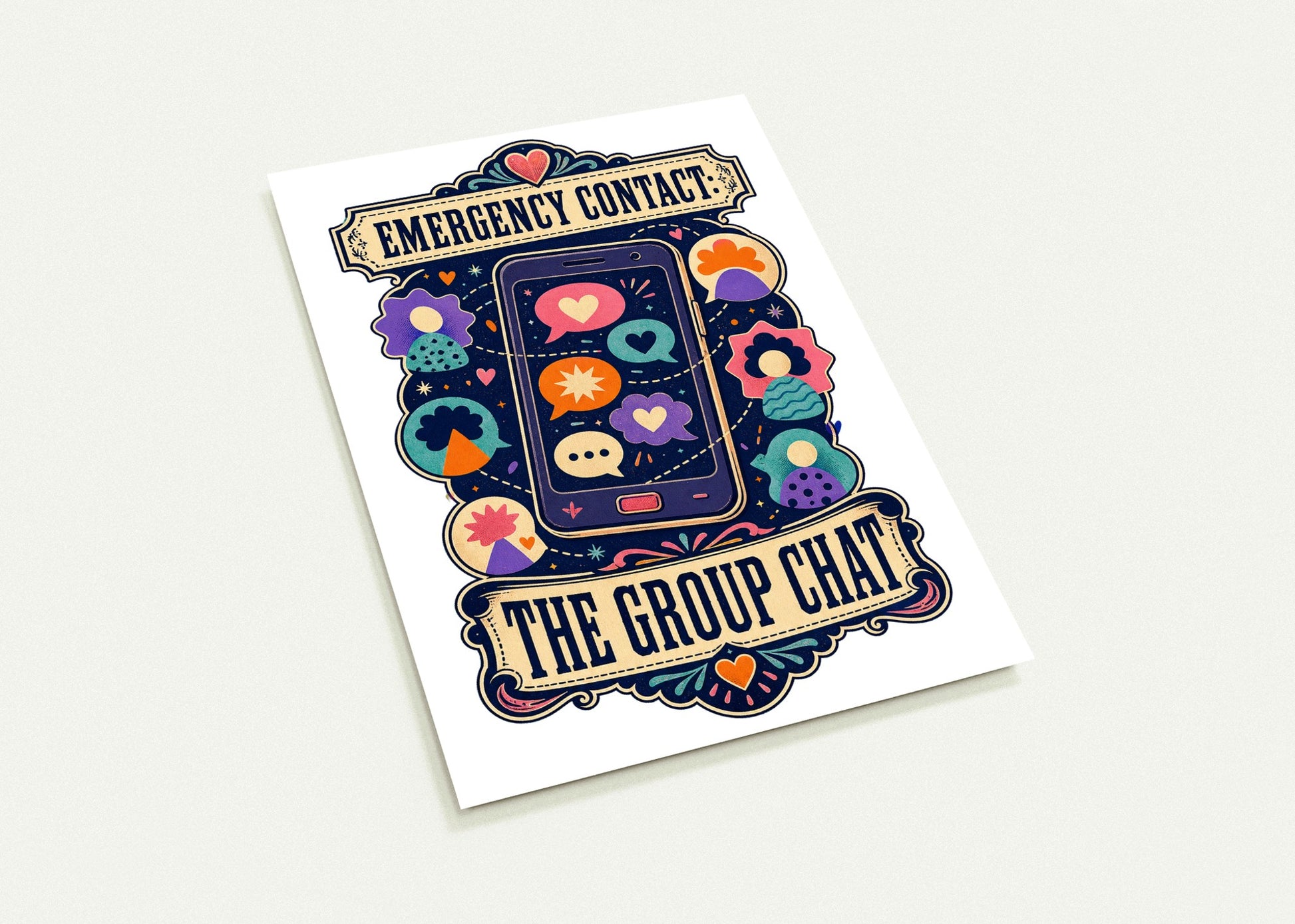 Emergency Contact — The Group Chat Postcard Pack — product view 3