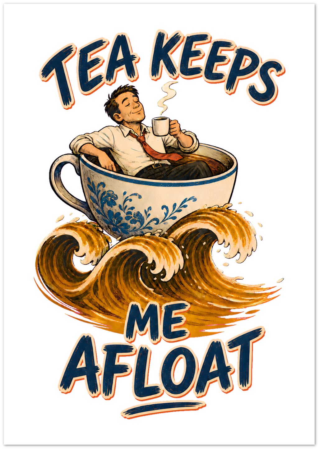 Tea Keeps Me Afloat Greeting Card Pack — product view 2