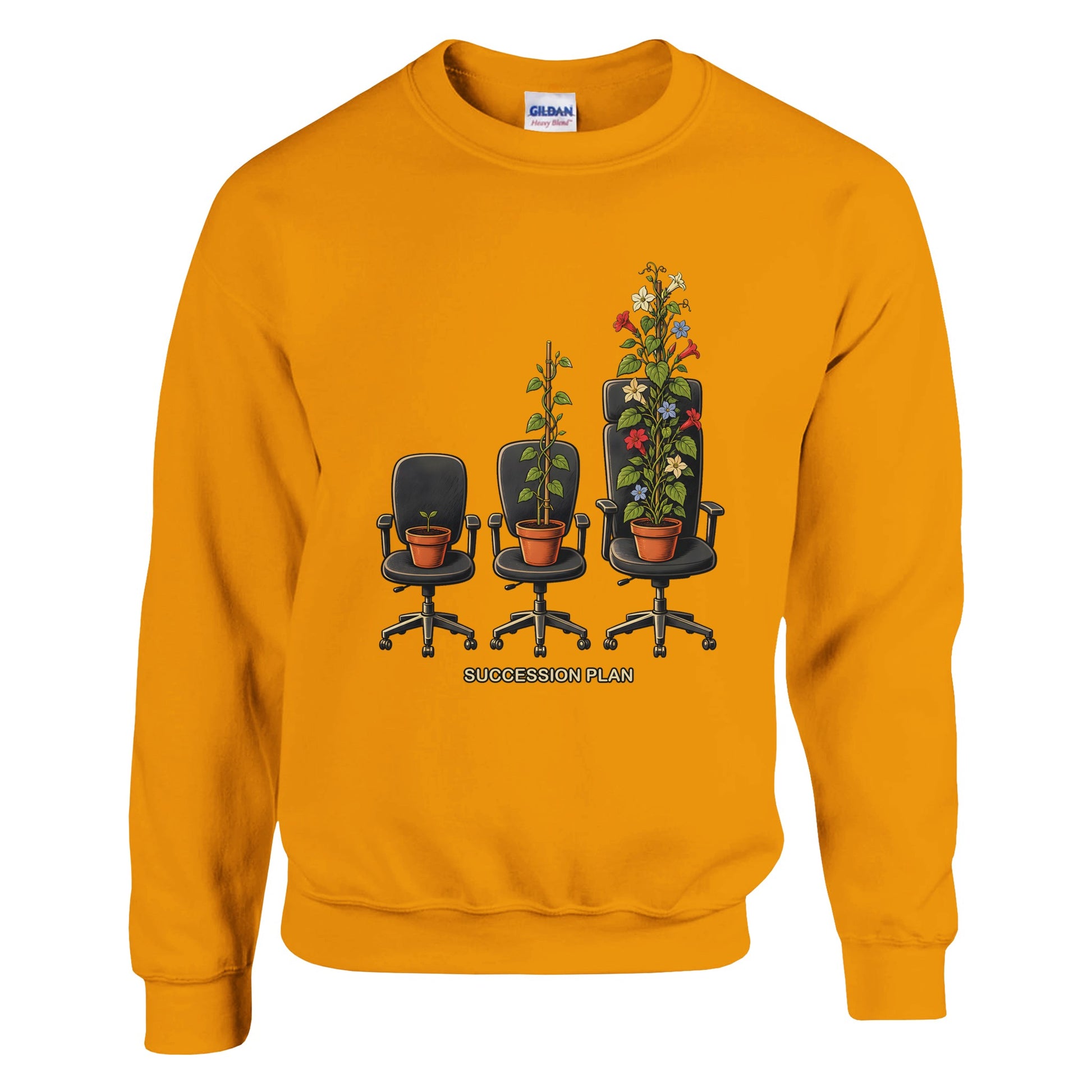 Succession Plan Office Chair Garden Graphic Sweatshirt — product view 2