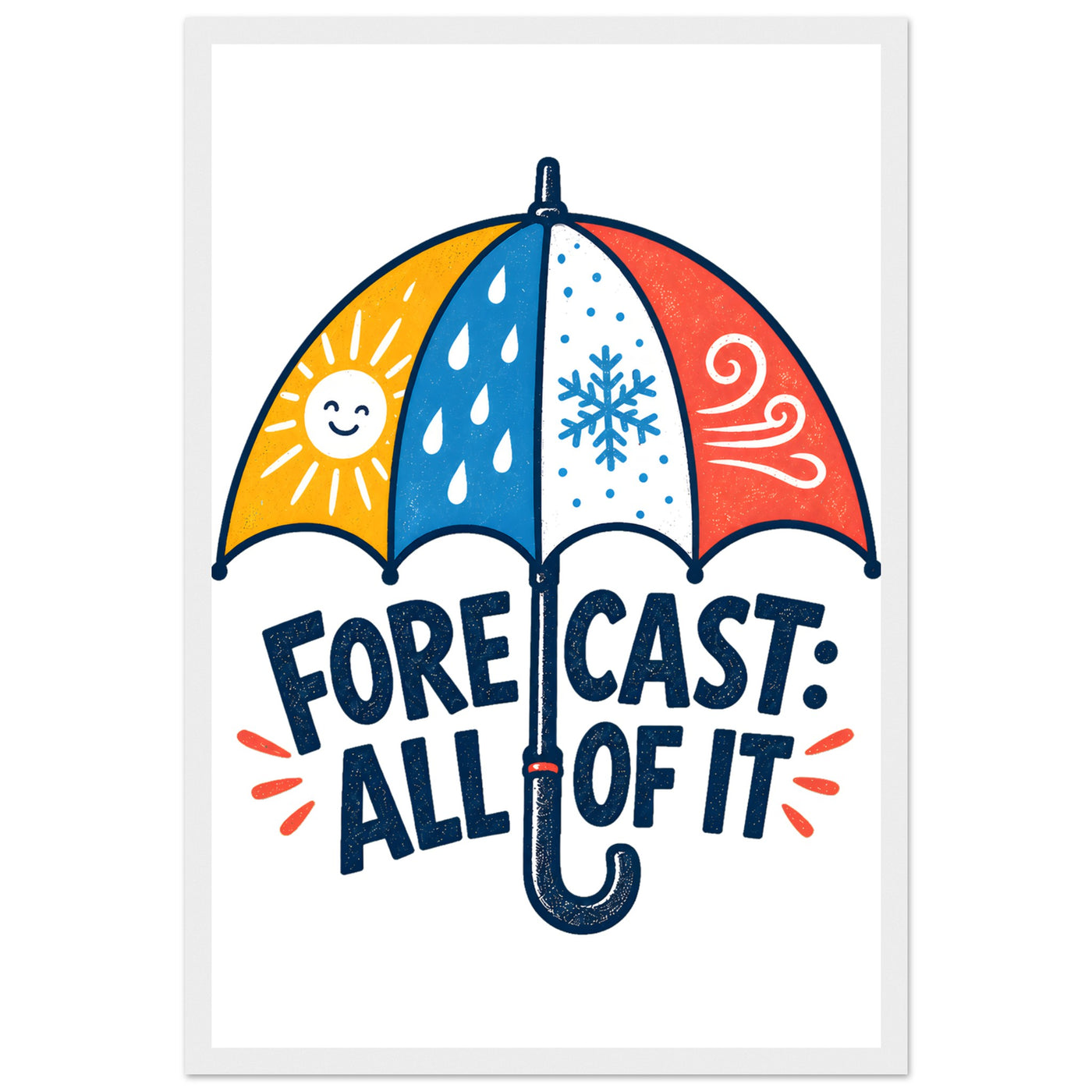 Forecast: All of It British Weather Graphic Framed Wall Art