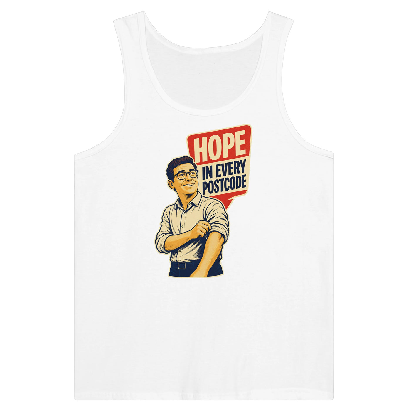 Hope in Every Postcode Premium Unisex Tank Top