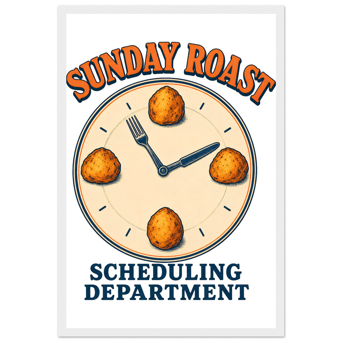 Sunday Roast Scheduling Department Framed Wall Art