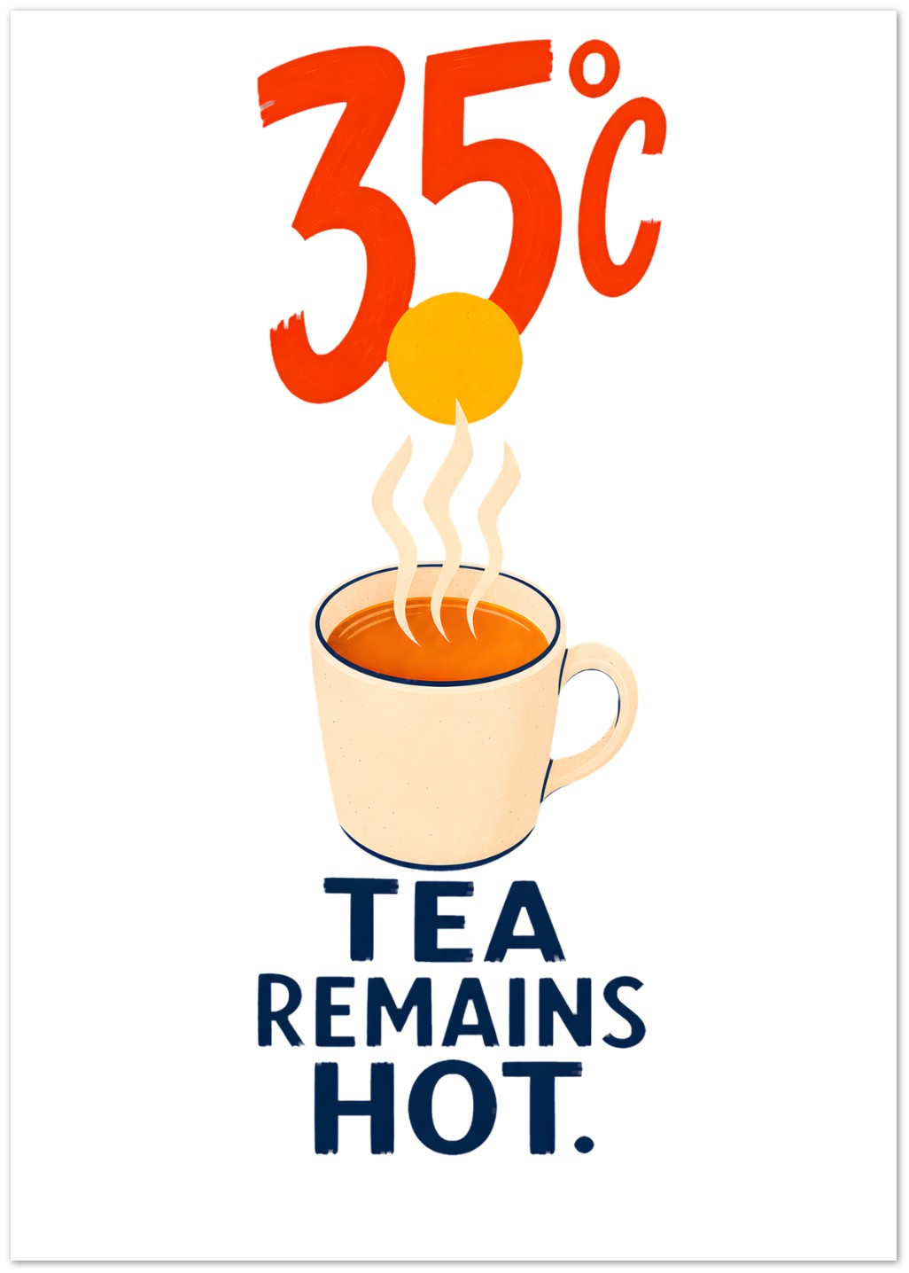 35°C — Tea Remains Hot Greeting Card Pack