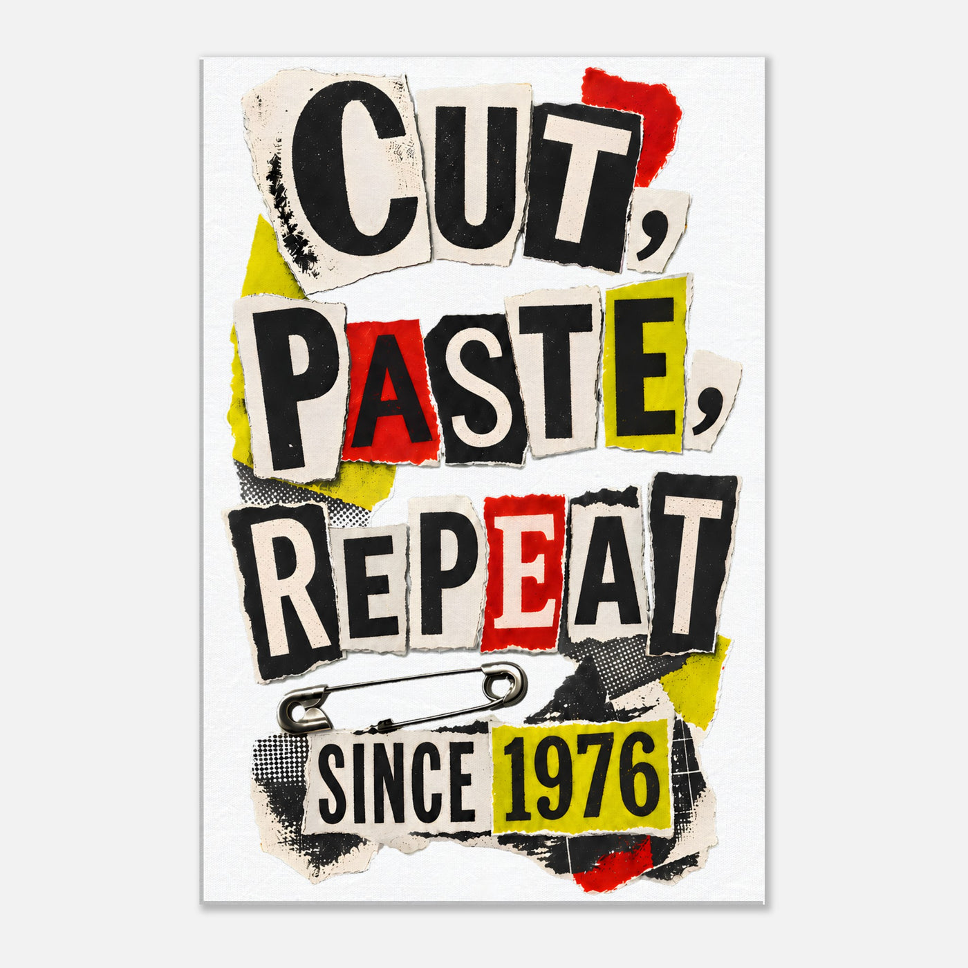 Cut, Paste, Repeat Since 1976 Canvas