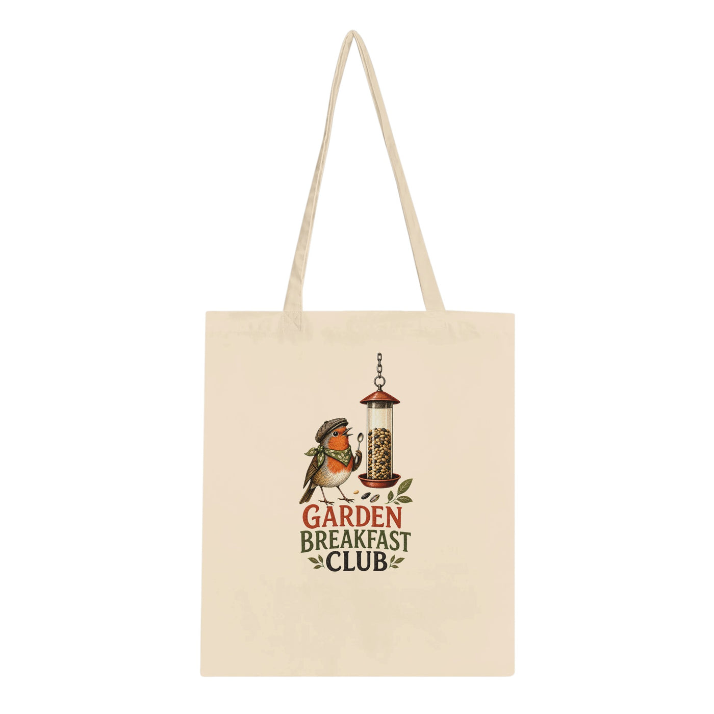 Garden Breakfast Club Robin Graphic Tote Bag