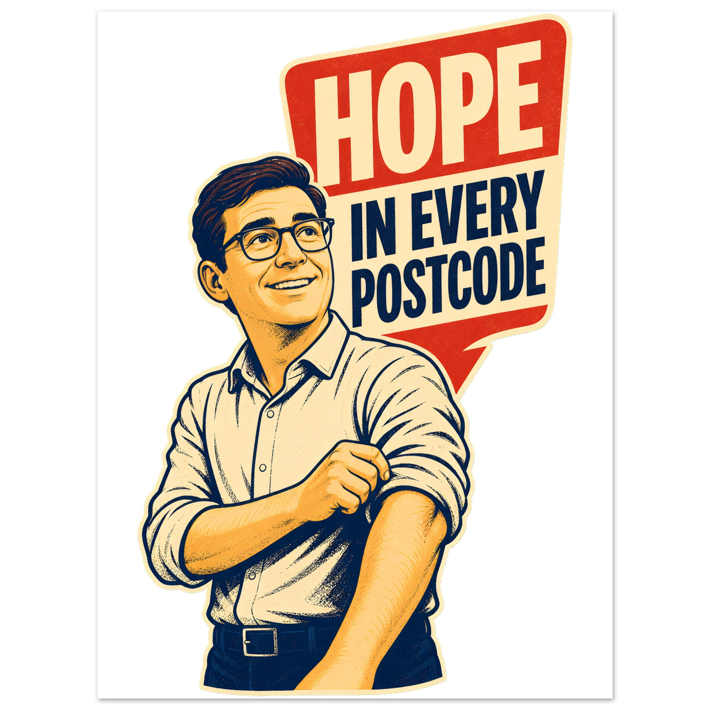 Hope in Every Postcode Aluminium Print