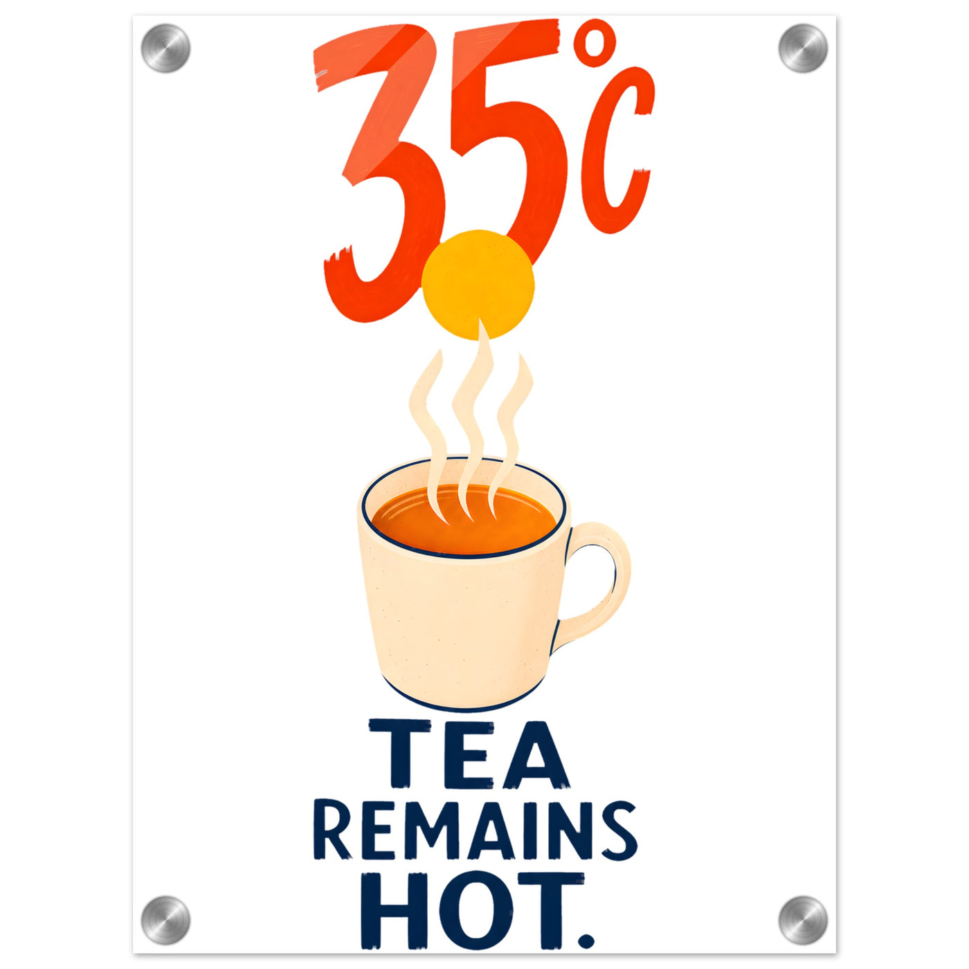 35°C — Tea Remains Hot Acrylic Print